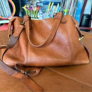 Maxwell Brown Leather Women's small duffle style Bag